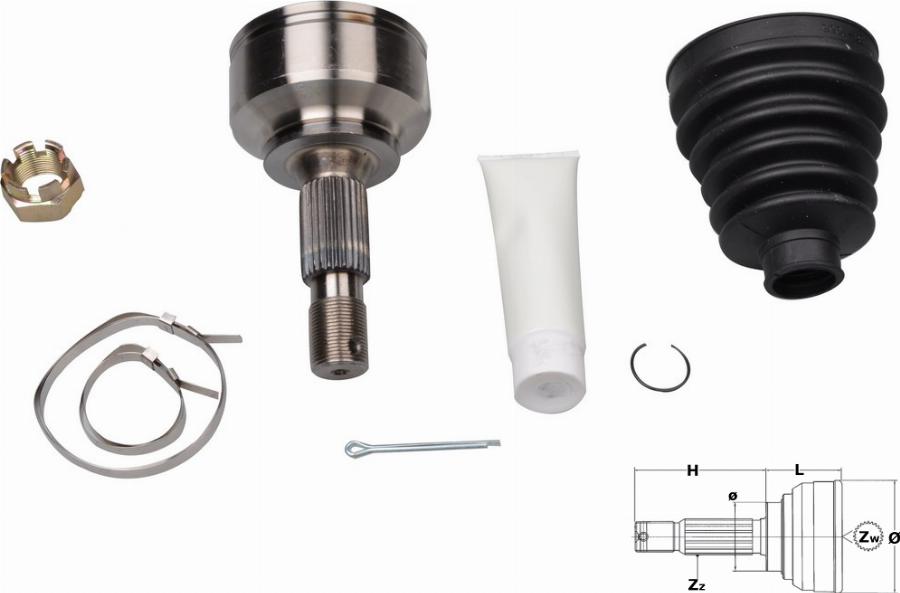 Fast FT25090K - Jeu de joints, arbre de transmission droxauto.com