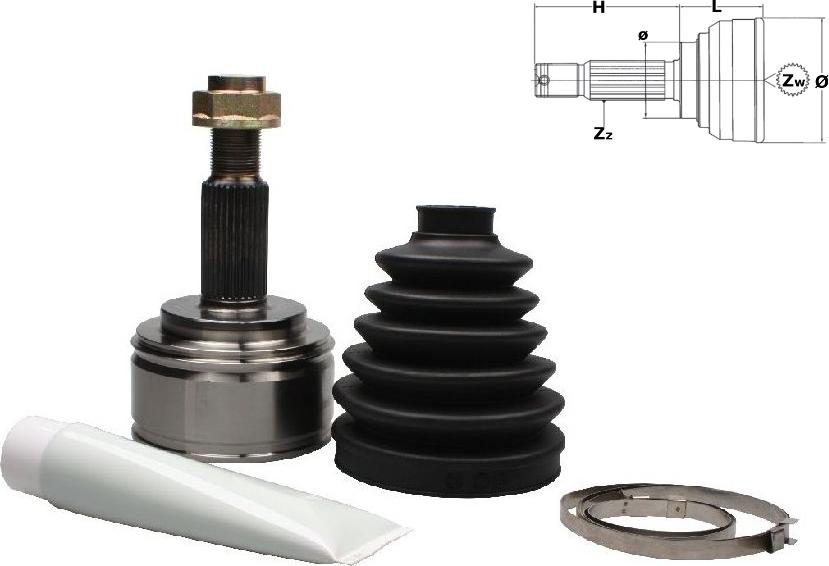 Fast FT25093K - Jeu de joints, arbre de transmission droxauto.com