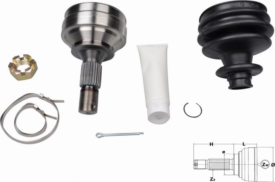 Fast FT25089K - Jeu de joints, arbre de transmission droxauto.com