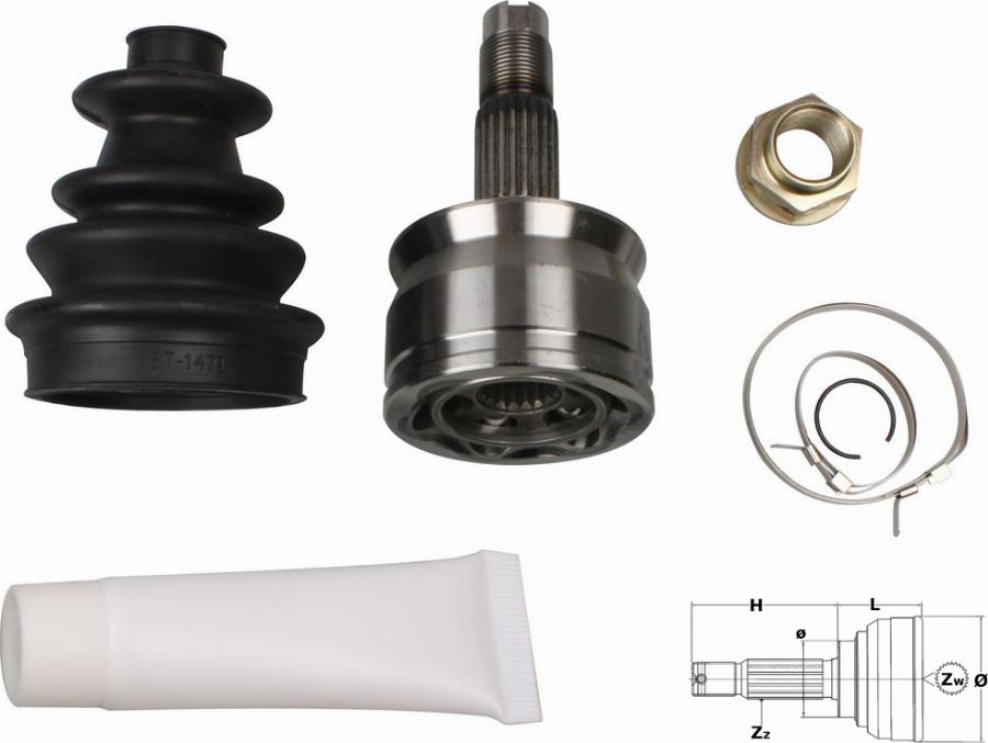 Fast FT25077K - Jeu de joints, arbre de transmission droxauto.com