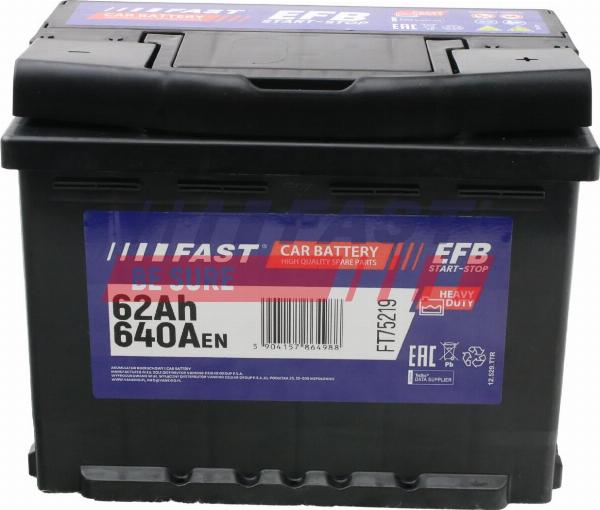 Fast FT75219 - Batterie de démarrage droxauto.com