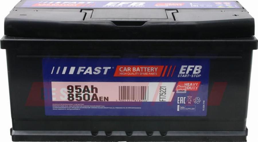 Fast FT75221 - Batterie de démarrage droxauto.com