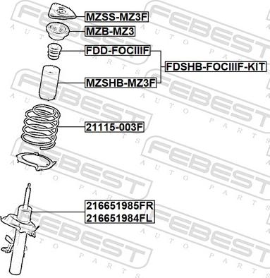 Febest 21115-003F - Ressort de suspension droxauto.com
