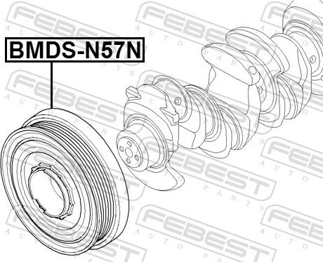 Febest BMDS-N57N - Poulie, vilebrequin droxauto.com