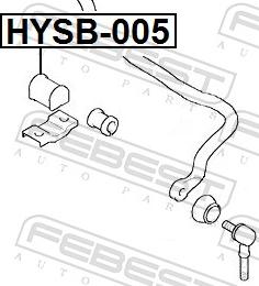Febest HYSB-005 - Coussinet de palier, stabilisateur droxauto.com