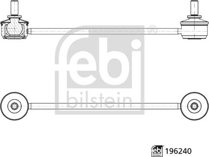FEBI Bilstein 196240 - Entretoise / tige, stabilisateur droxauto.com