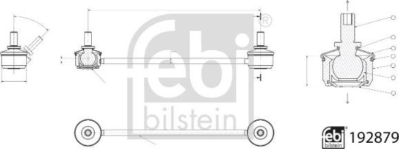FEBI Bilstein 192879 - Entretoise / tige, stabilisateur droxauto.com