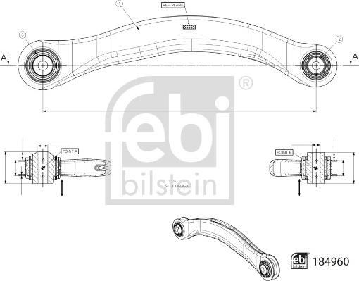 FEBI Bilstein 184960 - Bras de liaison, suspension de roue droxauto.com