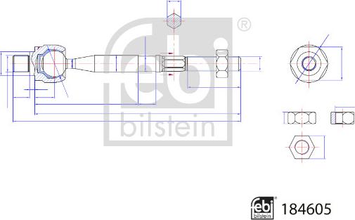 FEBI Bilstein 184605 - Rotule de direction intérieure, barre de connexion droxauto.com