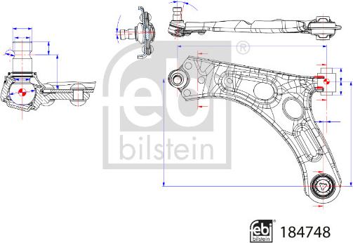 FEBI Bilstein 184748 - Bras de liaison, suspension de roue droxauto.com