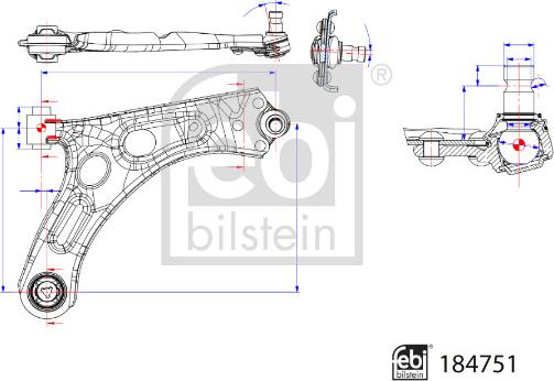 FEBI Bilstein 184751 - Bras de liaison, suspension de roue droxauto.com