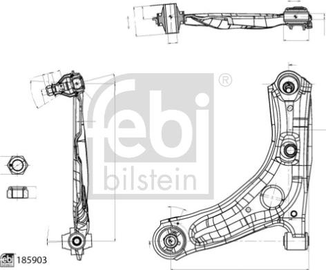 FEBI Bilstein 185903 - Bras de liaison, suspension de roue droxauto.com
