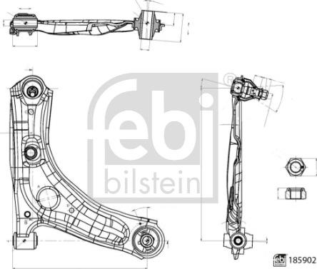 FEBI Bilstein 185902 - Bras de liaison, suspension de roue droxauto.com