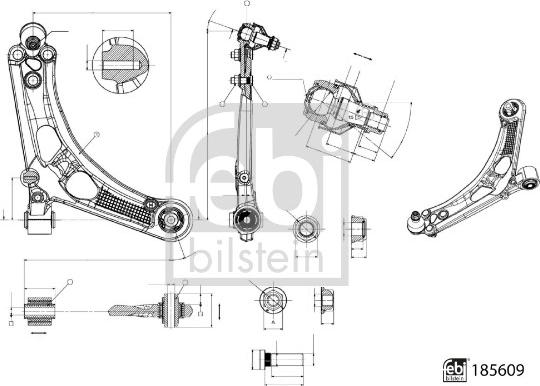 FEBI Bilstein 185609 - Bras de liaison, suspension de roue droxauto.com