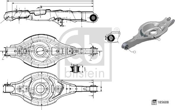 FEBI Bilstein 185608 - Bras de liaison, suspension de roue droxauto.com
