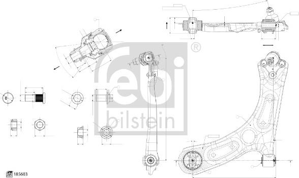 FEBI Bilstein 185603 - Bras de liaison, suspension de roue droxauto.com