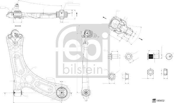 FEBI Bilstein 185602 - Bras de liaison, suspension de roue droxauto.com