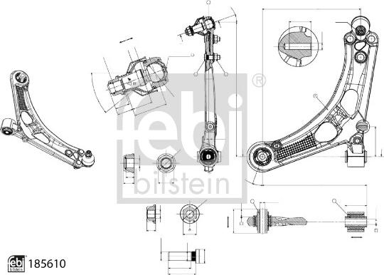 FEBI Bilstein 185610 - Bras de liaison, suspension de roue droxauto.com