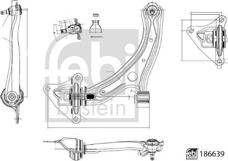 FEBI Bilstein 186639 - Bras de liaison, suspension de roue droxauto.com
