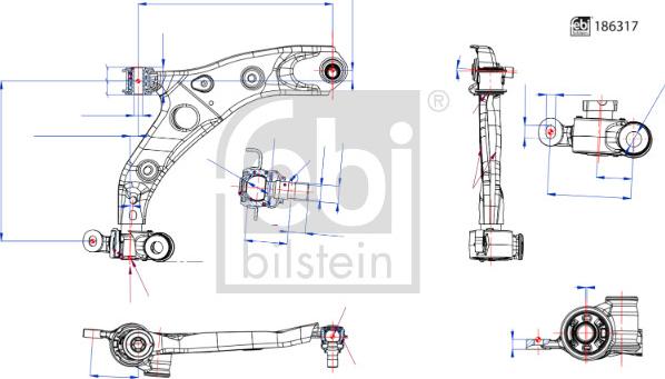 FEBI Bilstein 186317 - Bras de liaison, suspension de roue droxauto.com