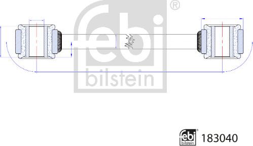 FEBI Bilstein 183040 - Entretoise / tige, stabilisateur droxauto.com