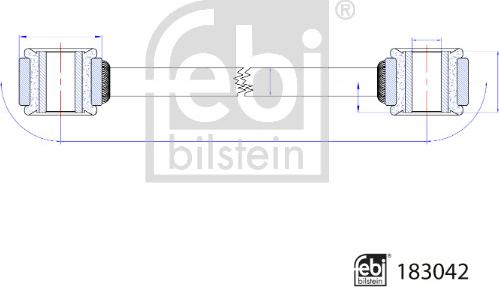 FEBI Bilstein 183042 - Entretoise / tige, stabilisateur droxauto.com