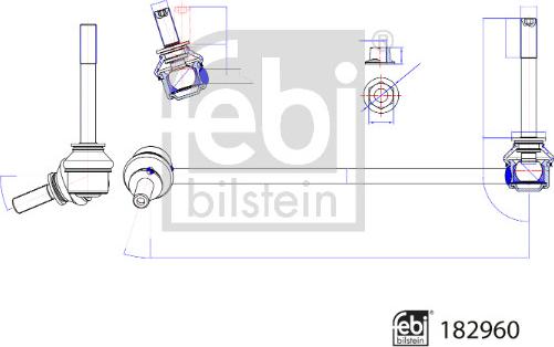 FEBI Bilstein 182960 - Entretoise / tige, stabilisateur droxauto.com