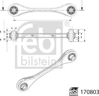 FEBI Bilstein 170803 - Bras de liaison, suspension de roue droxauto.com