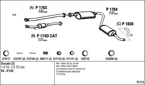 Fenno FI113 - Échappement droxauto.com