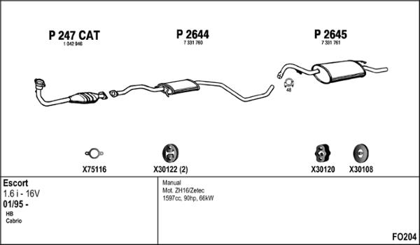 Fenno FO204 - Échappement droxauto.com