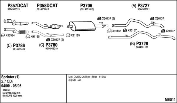 Fenno ME511 - Échappement droxauto.com
