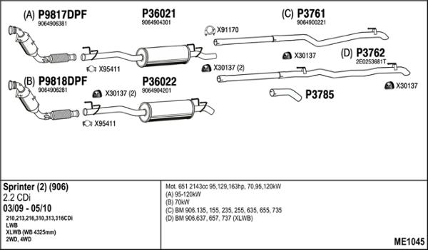 Fenno ME1045 - Échappement droxauto.com