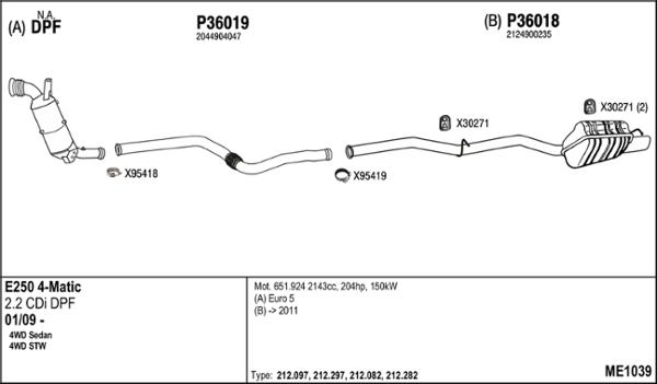 Fenno ME1039 - Échappement droxauto.com