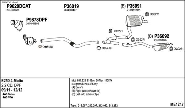 Fenno ME1247 - Échappement droxauto.com