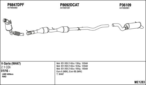 Fenno ME1283 - Échappement droxauto.com