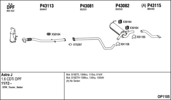 Fenno OP1105 - Échappement droxauto.com