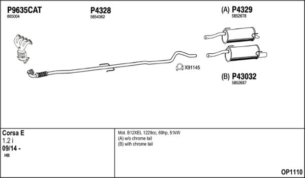 Fenno OP1110 - Échappement droxauto.com