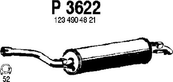 Fenno P3622 - Silencieux arrière droxauto.com