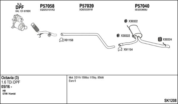 Fenno SK1208 - Échappement droxauto.com