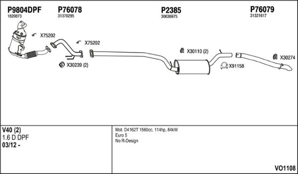 Fenno VO1108 - Échappement droxauto.com