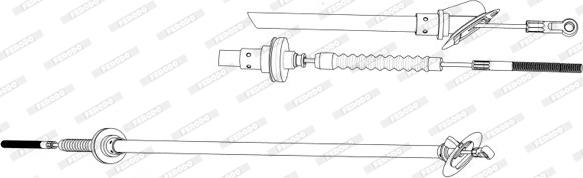 Ferodo FCC421091 - Tirette à câble, commande d'embrayage droxauto.com