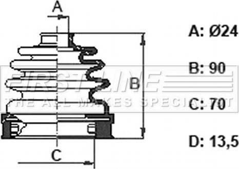 First Line FCB6401 - Joint-soufflet, arbre de commande droxauto.com