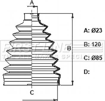 First Line FCB6148 - Joint-soufflet, arbre de commande droxauto.com