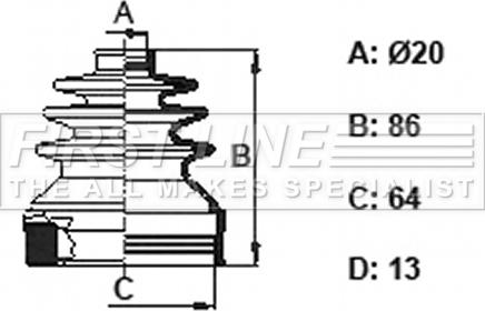 First Line FCB6157 - Joint-soufflet, arbre de commande droxauto.com