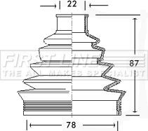 First Line FCB2285 - Joint-soufflet, arbre de commande droxauto.com