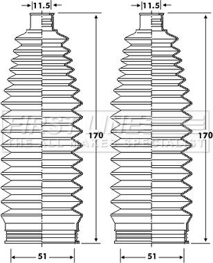 First Line FSG3419 - Jeu de joints-soufflets, direction droxauto.com