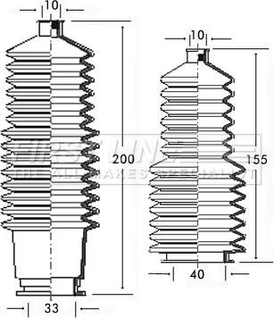 First Line FSG3060 - Jeu de joints-soufflets, direction droxauto.com