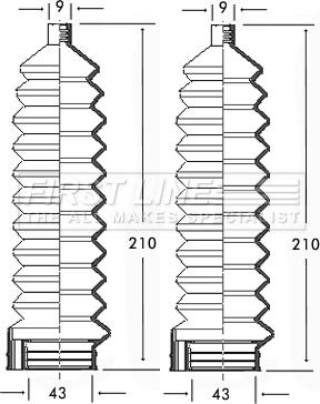 First Line FSG3105 - Jeu de joints-soufflets, direction droxauto.com