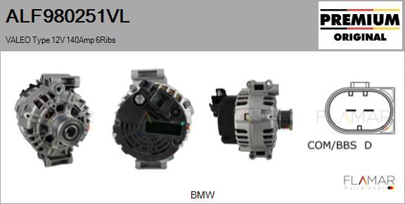 FLAMAR ALF980251VL - Alternateur droxauto.com