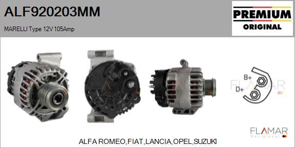 FLAMAR ALF920203MM - Alternateur droxauto.com